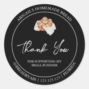 Simple Homemade Bread Thank You Label