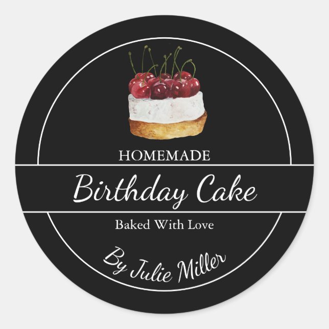 Simple Homemade Cake Label (Front)