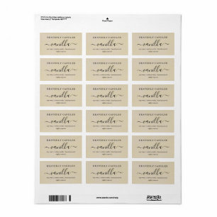 Simple Homemade Candle Sticker Labels