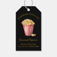 Simple Homemade Caramel Popcorn Hang Tag l Black