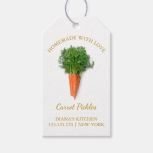 Simple Homemade Carrot Pickle Hang Tag White