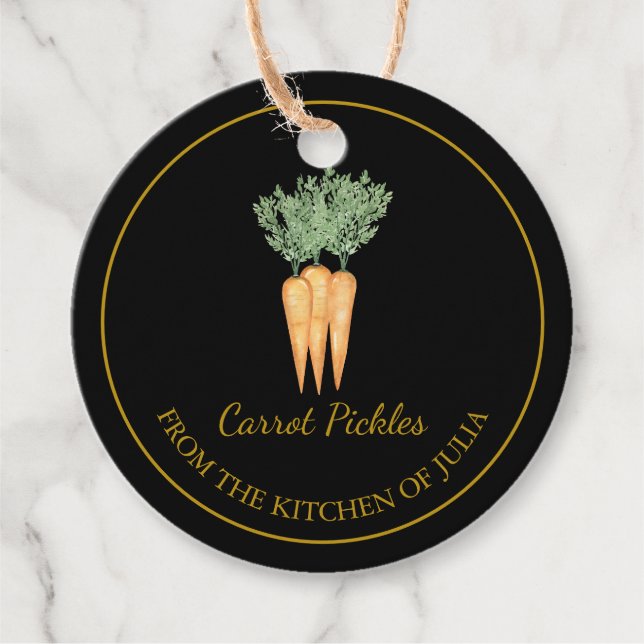 Simple Homemade Carrot Pickles Hang Tag (Front)