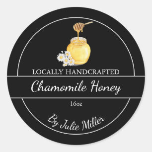 Simple Homemade Chamomile infused Honey Label