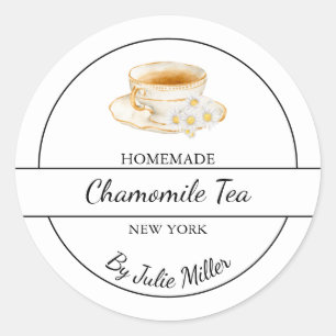 Simple Homemade Chamomile Tea Label