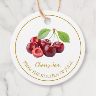 Simple Homemade Cherry Jam Hang Tag