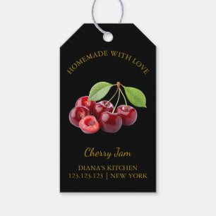 Simple Homemade Cherry Jam Hang Tag l Black