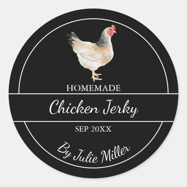 Simple Homemade Chicken Jerky Label (Front)