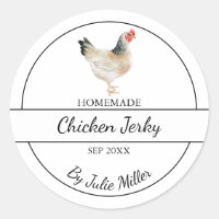 Simple Homemade Chicken Jerky Label