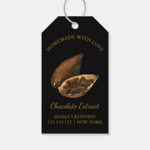 Simple Homemade Chocolate Extract Hang Tag l Black