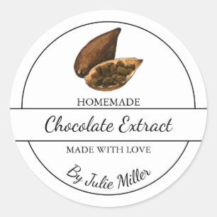 Simple Homemade Chocolate Extract Label