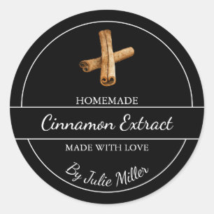 Simple Homemade Cinnamon Extract Label