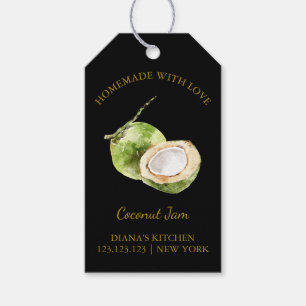 Simple Homemade Coconut Jam Hang Tag l Black