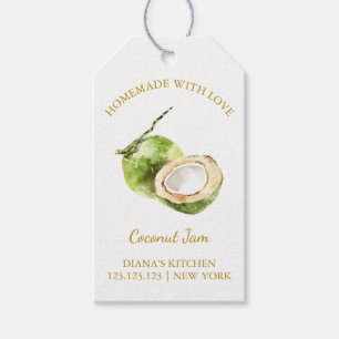 Simple Homemade Coconut Jam Hang Tag l White