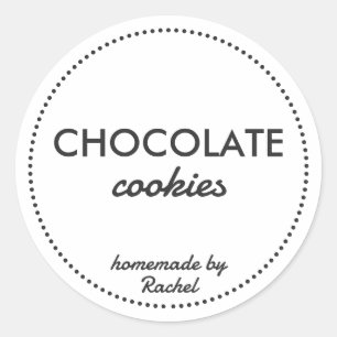 Simple Homemade Cookie Vintage Modern Rustic Classic Round Sticker
