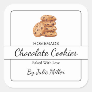 Simple Homemade Cookies Square Label