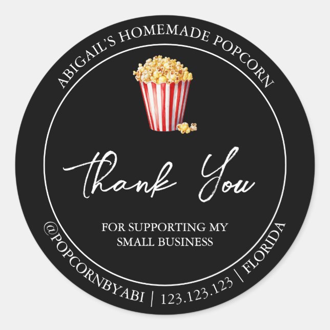 Simple Homemade Cookies Thank You Label (Front)