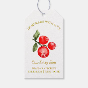 Simple Homemade Cranberry Jam Hang Tag l White