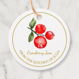 Simple Homemade Cranberry Jam Hang Tag l White