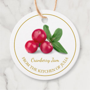 Simple Homemade Cranberry Jam Hang Tag l White