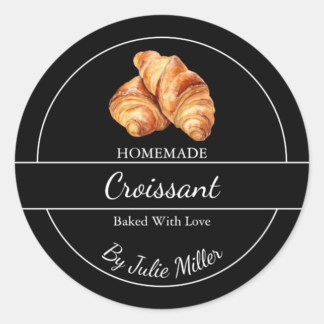 Simple Homemade Croissant Label (Front)