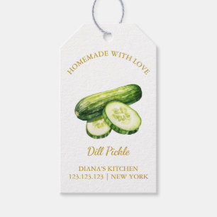 Simple Homemade Cucumber Dill Pickle Hang Tag 