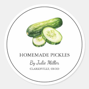 Simple Homemade Cucumber Pickles Label