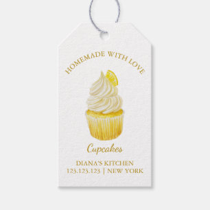 Simple Homemade Cupcake Dessert Hang Tag White