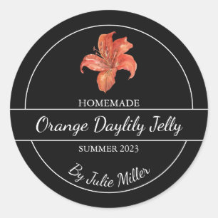 Simple Homemade Daylily Jelly Label