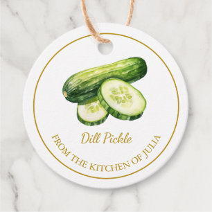 Simple Homemade Dill Pickle Cucumber Hang Tag
