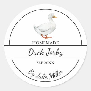 Simple Homemade Duck Jerky Label