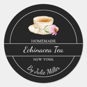 Simple Homemade Echinacea Tea Label