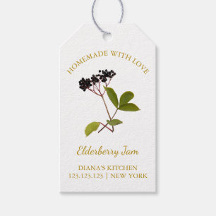 Simple Homemade Elderberry Jam Hang Tag l Black