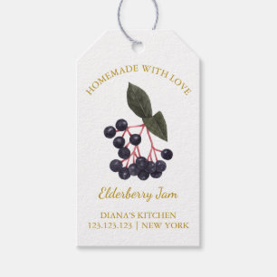 Simple Homemade Elderberry Jam Hang Tag l White