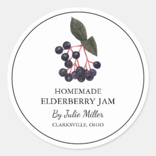Simple Homemade Elderberry Jam Label