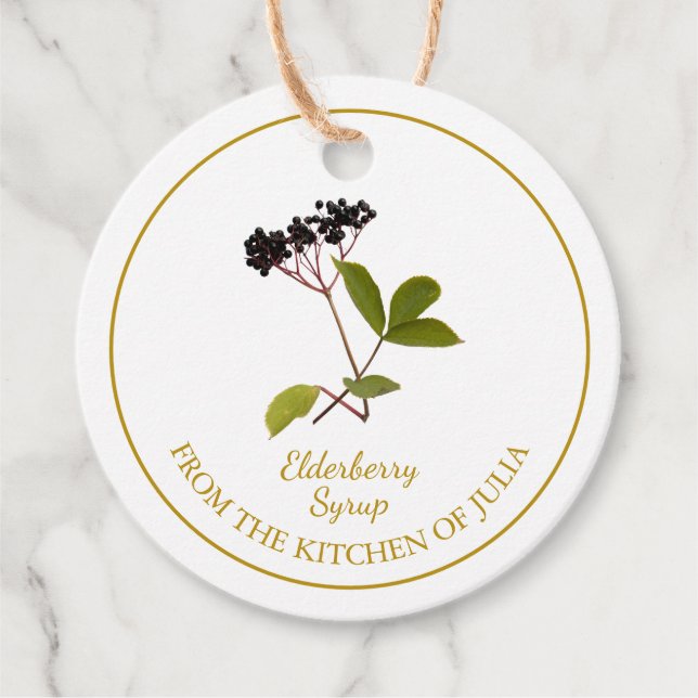 Simple Homemade Elderberry Syrup Hang Tag (Front)
