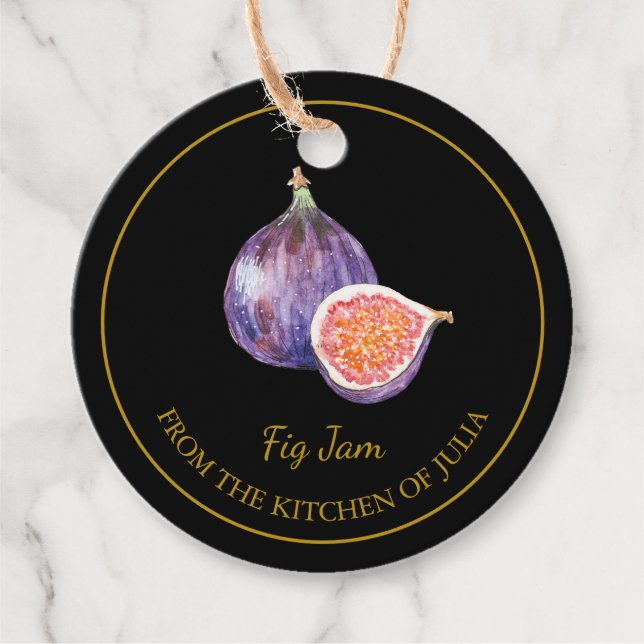 Simple Homemade Fig Jam Hang Tag l Black (Front)
