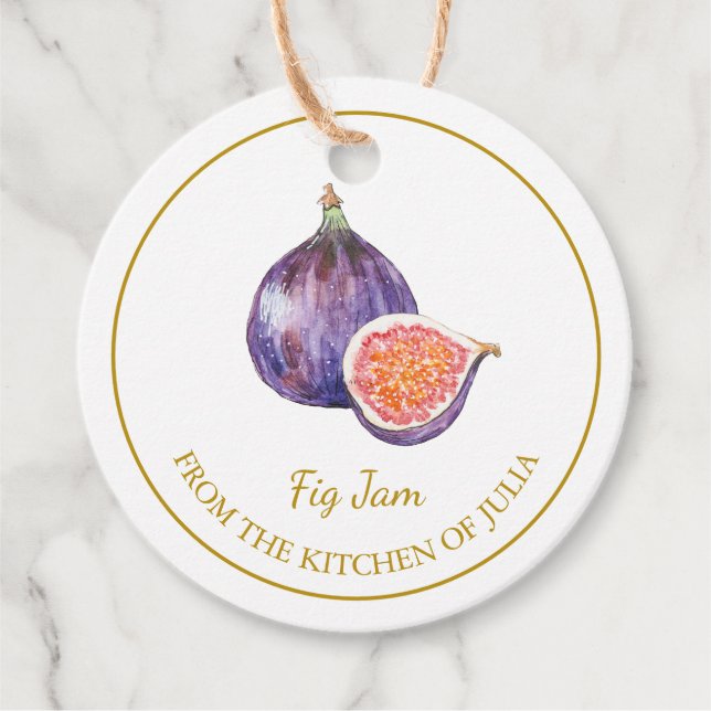 Simple Homemade Fig Jam Hang Tag l White (Front)