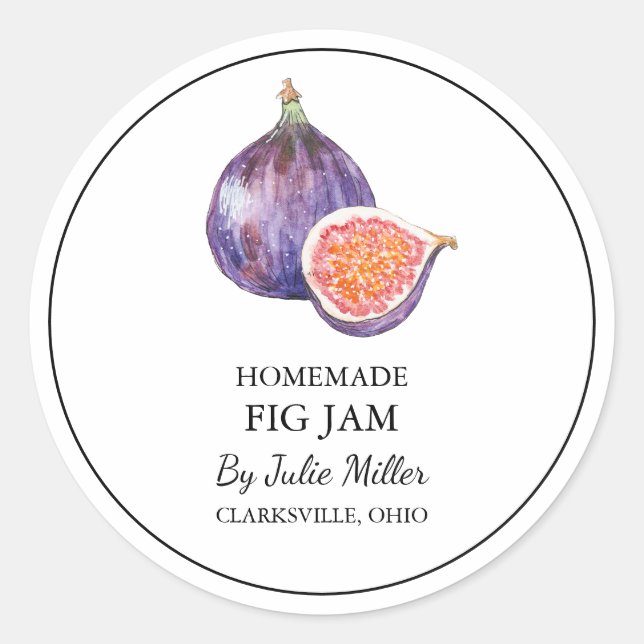 Simple Homemade Fig Jam Label (Front)
