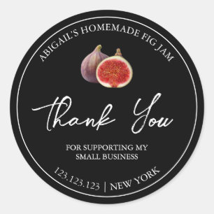 Simple Homemade Fig Jam Thank You Label