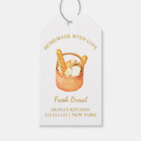 Simple Homemade Fresh Bread Hang Tag | White