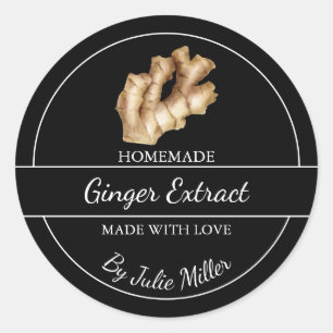 Simple Homemade Ginger Extract Label