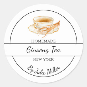 Simple Homemade Ginseng Tea Label