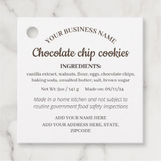 Simple Homemade Goods Gift Tag