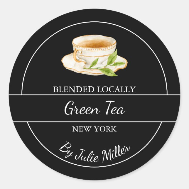 Simple Homemade Green Tea Label (Front)