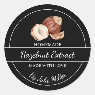 Simple Homemade Hazelnut Extract Label