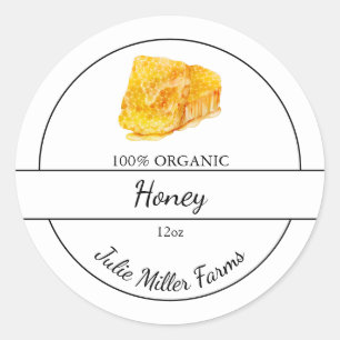 Simple Homemade Honeycomb Honey Label