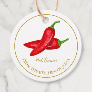 Simple Homemade Hot Chilli Sauce Hang Tag