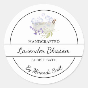 Simple Homemade Lavender Bubble Bath Label