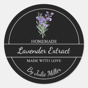 Simple Homemade Lavender Extract Label
