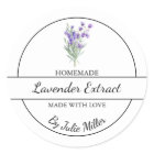 Simple Homemade Lavender Extract Label